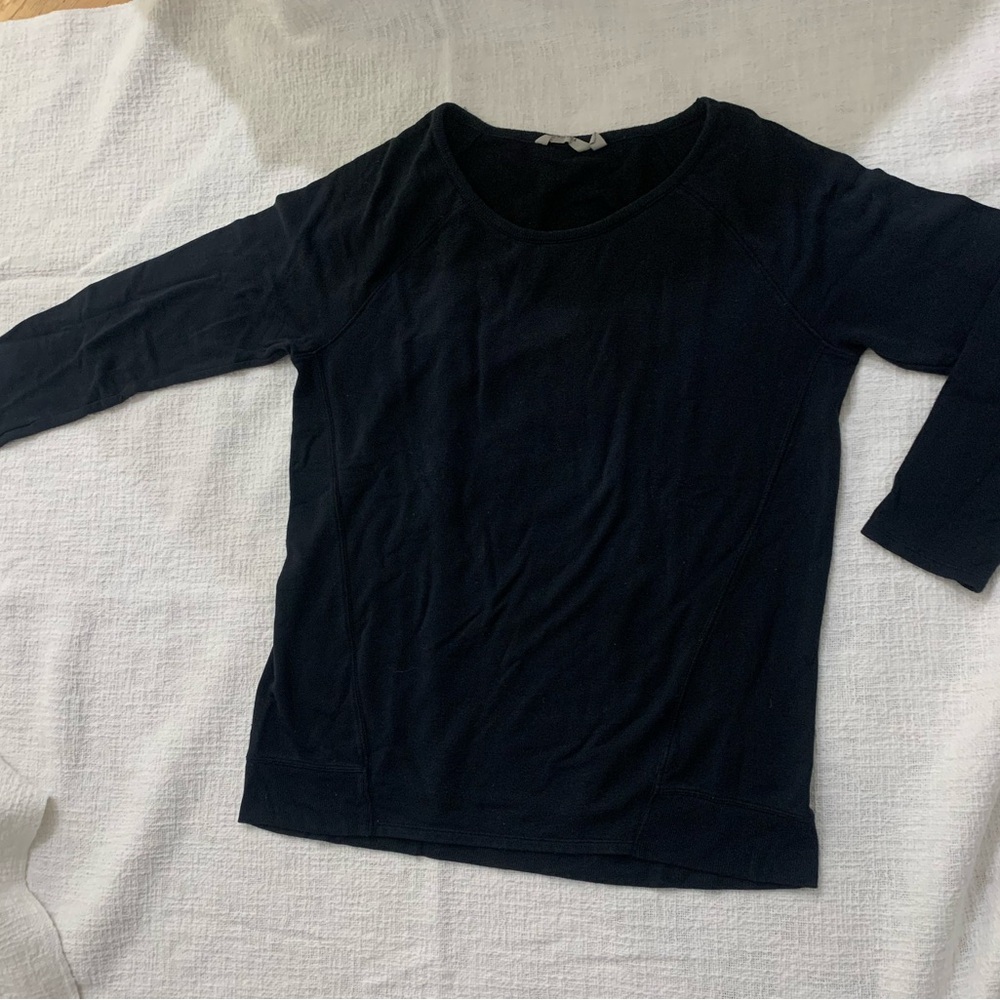 ATHLETA Black Long Sleeve Top, Size M
